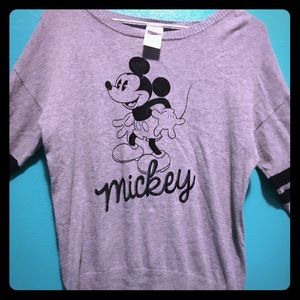 Grey Mickey long sleeve tee